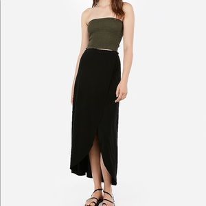 Express High Wasted Wrap Front Maxi Skirt